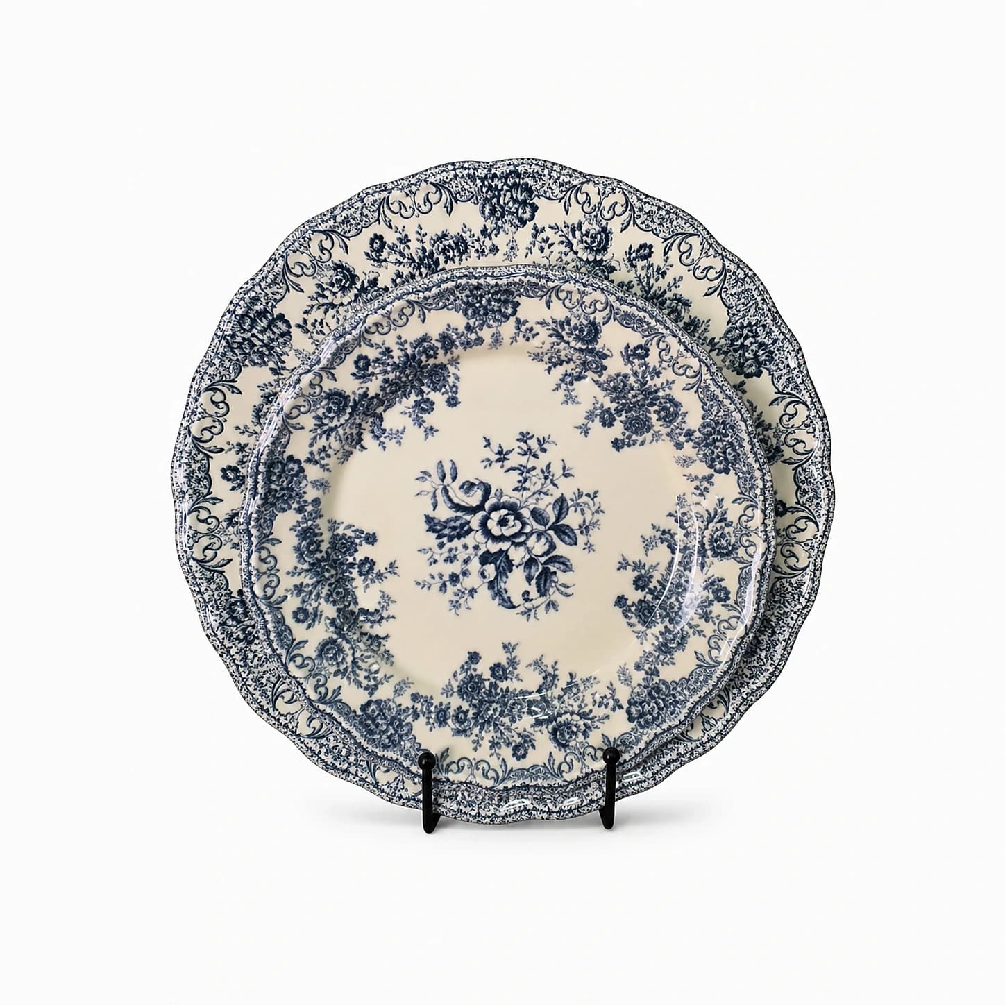 Plato Toile Azul — Majov Eventos Mazatlán