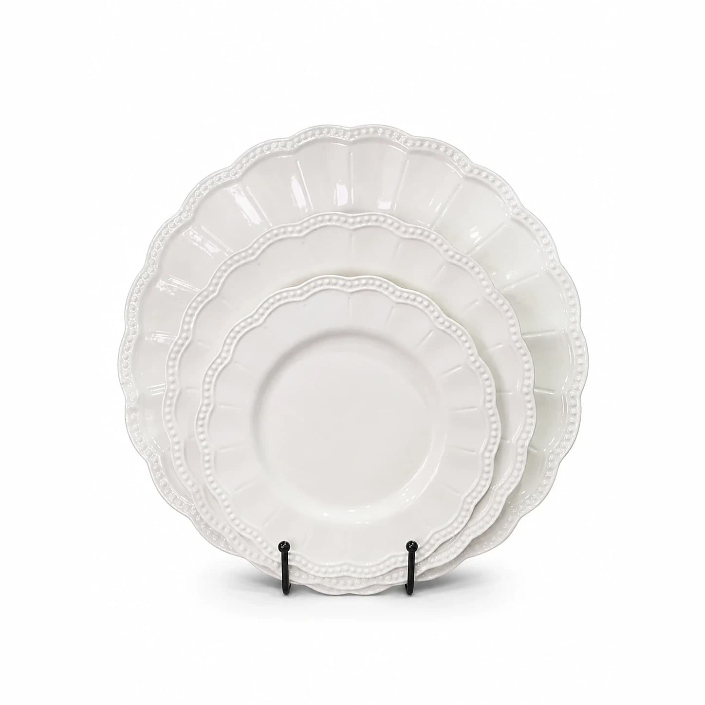 Plato Perla Blanco — Majov Eventos Mazatlán