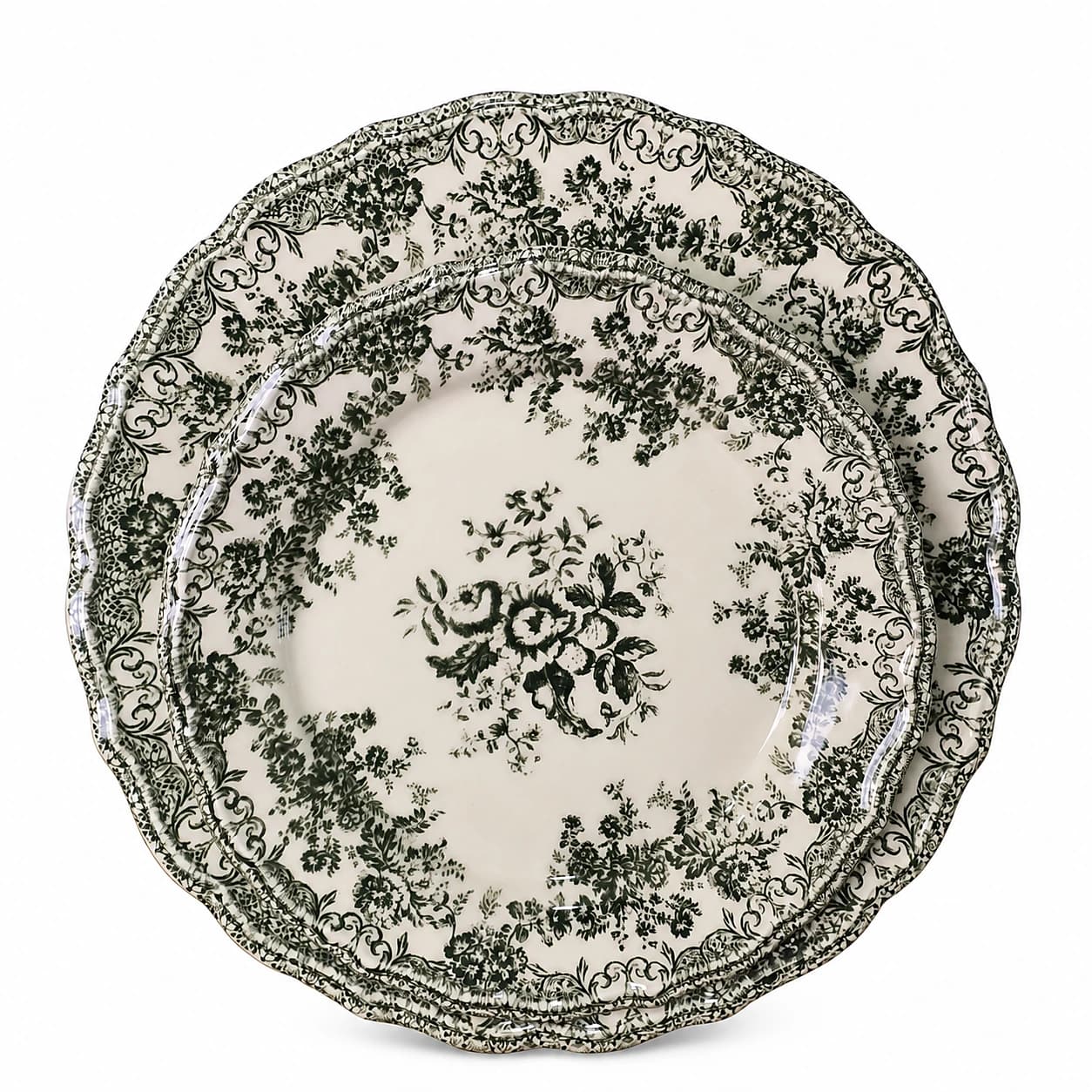 Plato Toile Verde — Majov Eventos Mazatlán