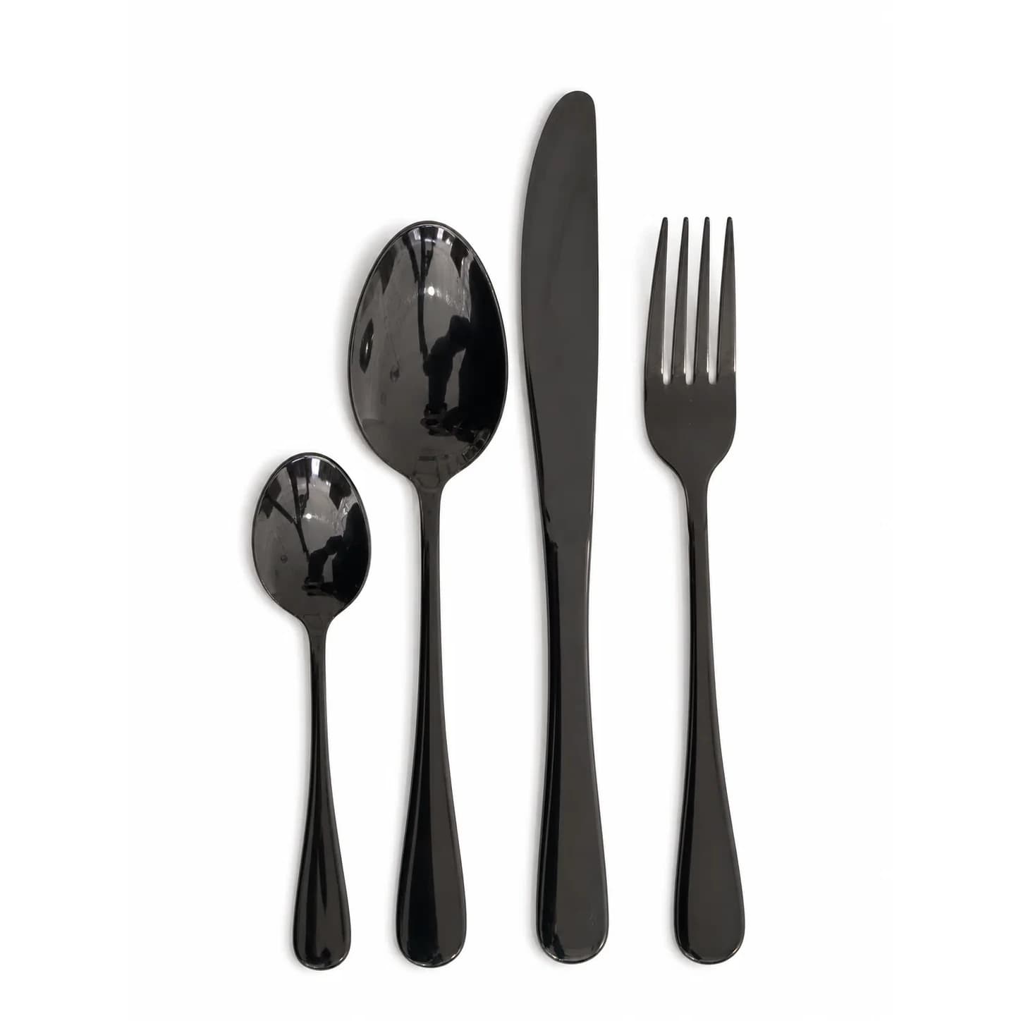 Cubiertos Onix Negro — Majov Eventos Mazatlán